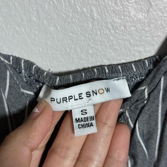 Purple Snow Women Gray Striped Dress size Small - Picture 4 of 8